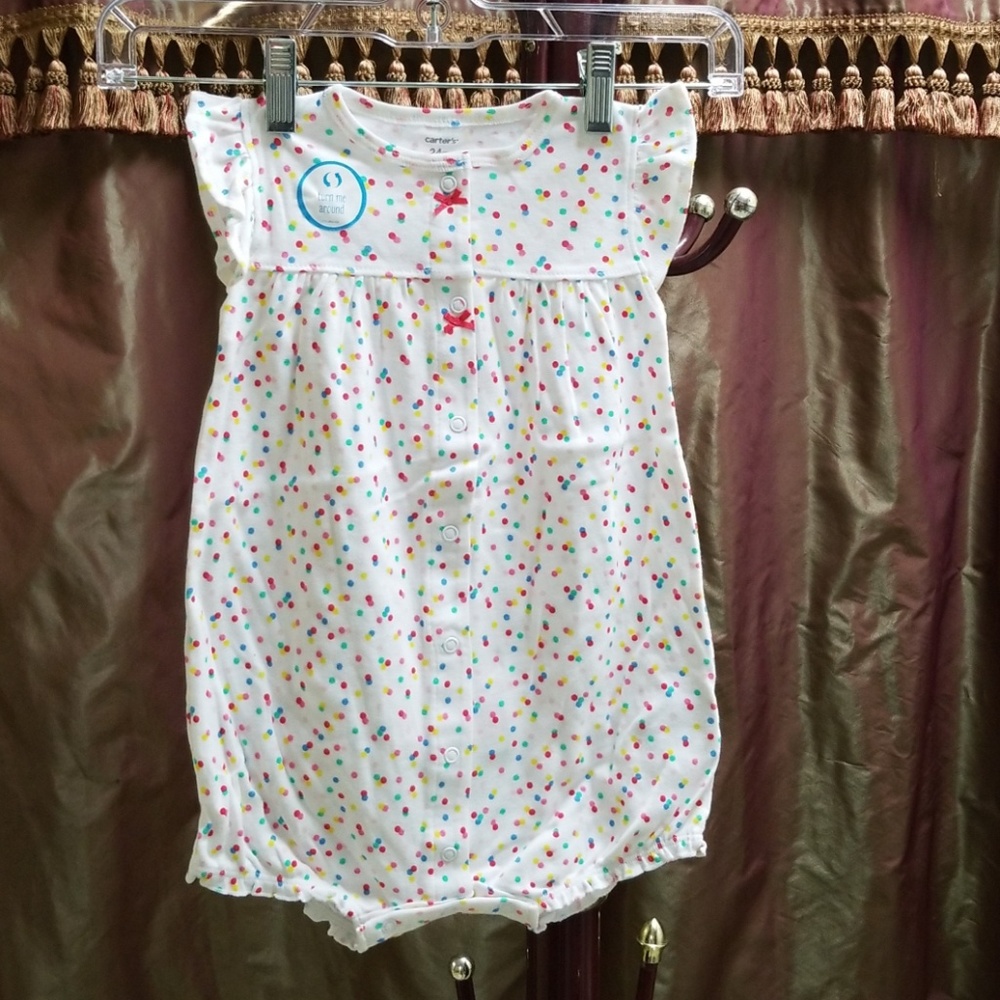 Jumpsuit with colorful polka dots